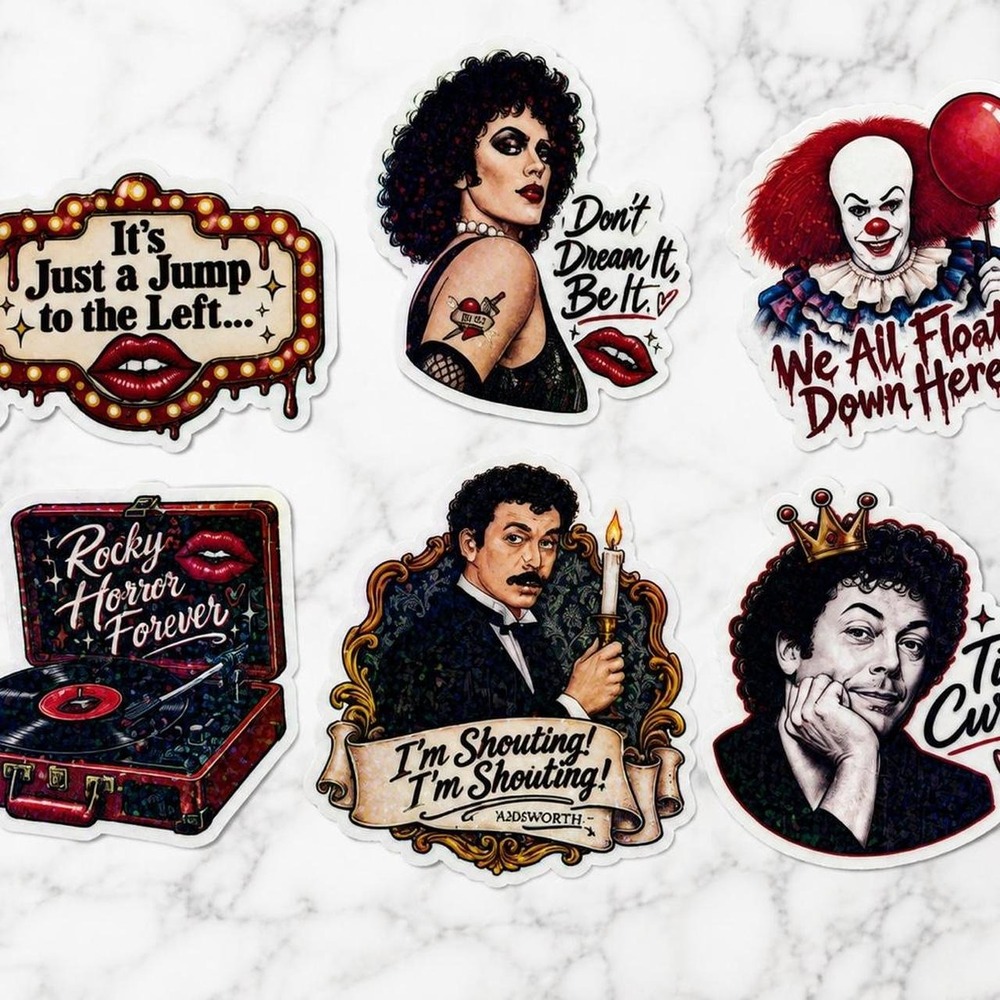 Rocky Horror Picture Show Holographic Sticker Pack Tim Curry Horror Cult Classic